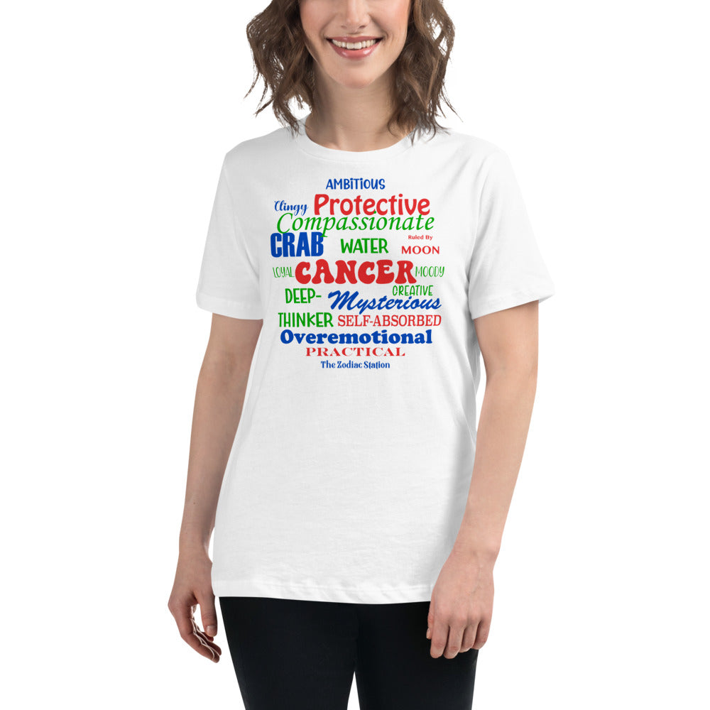 Cancer Zodiac T-shirt Women's Relaxed All Over The Zodiac Station