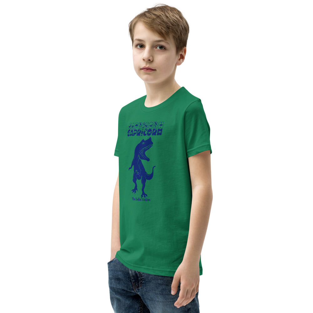 Capricorn Zodiac T-shirt Youth Short Sleeve Dinosaur The Zodiac Station