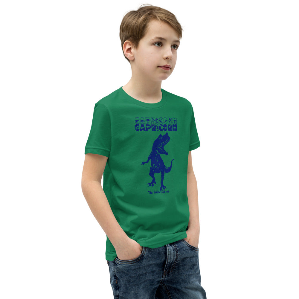 Capricorn Zodiac T-shirt Youth Short Sleeve Dinosaur The Zodiac Station