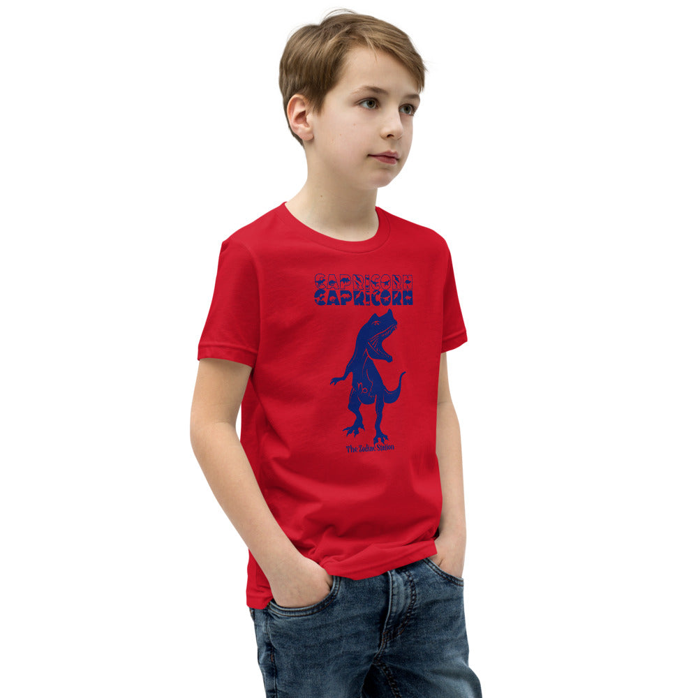 Capricorn Zodiac T-shirt Youth Short Sleeve Dinosaur The Zodiac Station