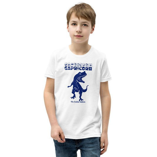 Capricorn Zodiac T-shirt Youth Short Sleeve Dinosaur The Zodiac Station