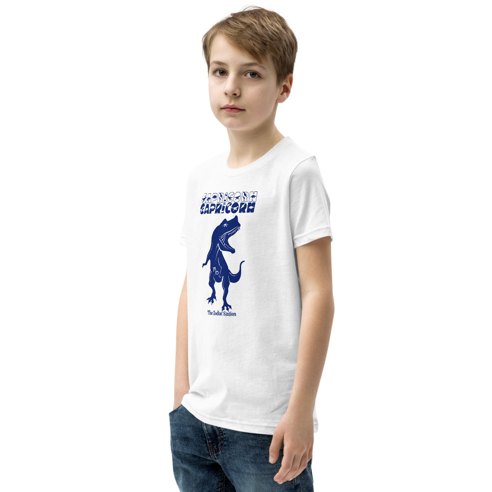 Capricorn Zodiac T-shirt Youth Short Sleeve Dinosaur The Zodiac Station