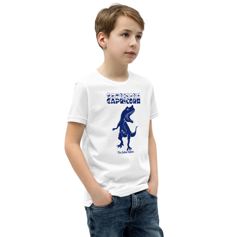 Capricorn Zodiac T-shirt Youth Short Sleeve Dinosaur The Zodiac Station